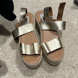 Steve Madden Metallic Gold Espadrilles